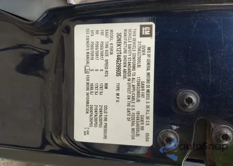 2004 Chevrolet Avalanche 1500 из США, поврежденный, VIN 3GNEK12T44G299935